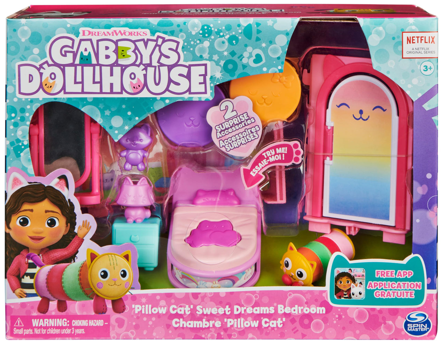 Gabby’s Dollhouse, Purrfect Dollhouse with 15 Pieces including Toy Figures, Furniture, Accessories and Sounds, Kids Toys for Ages 3 and up