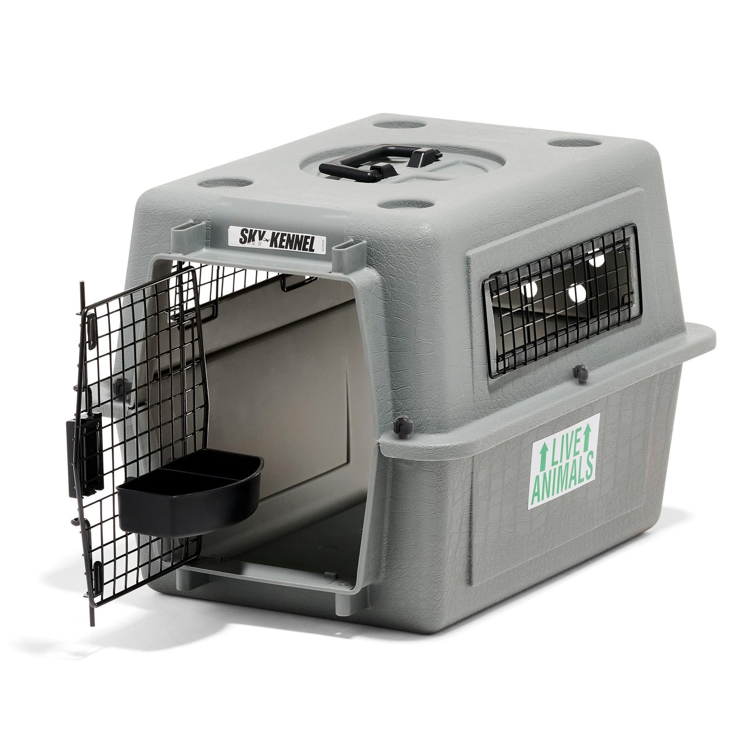 Petmate Sky Kennel - For Air and Travel, Airline Compliant Dog Crate for Pets up 15-30 lbs, Heavy Duty Dog Kennel, Made in the USA- 28 Inches