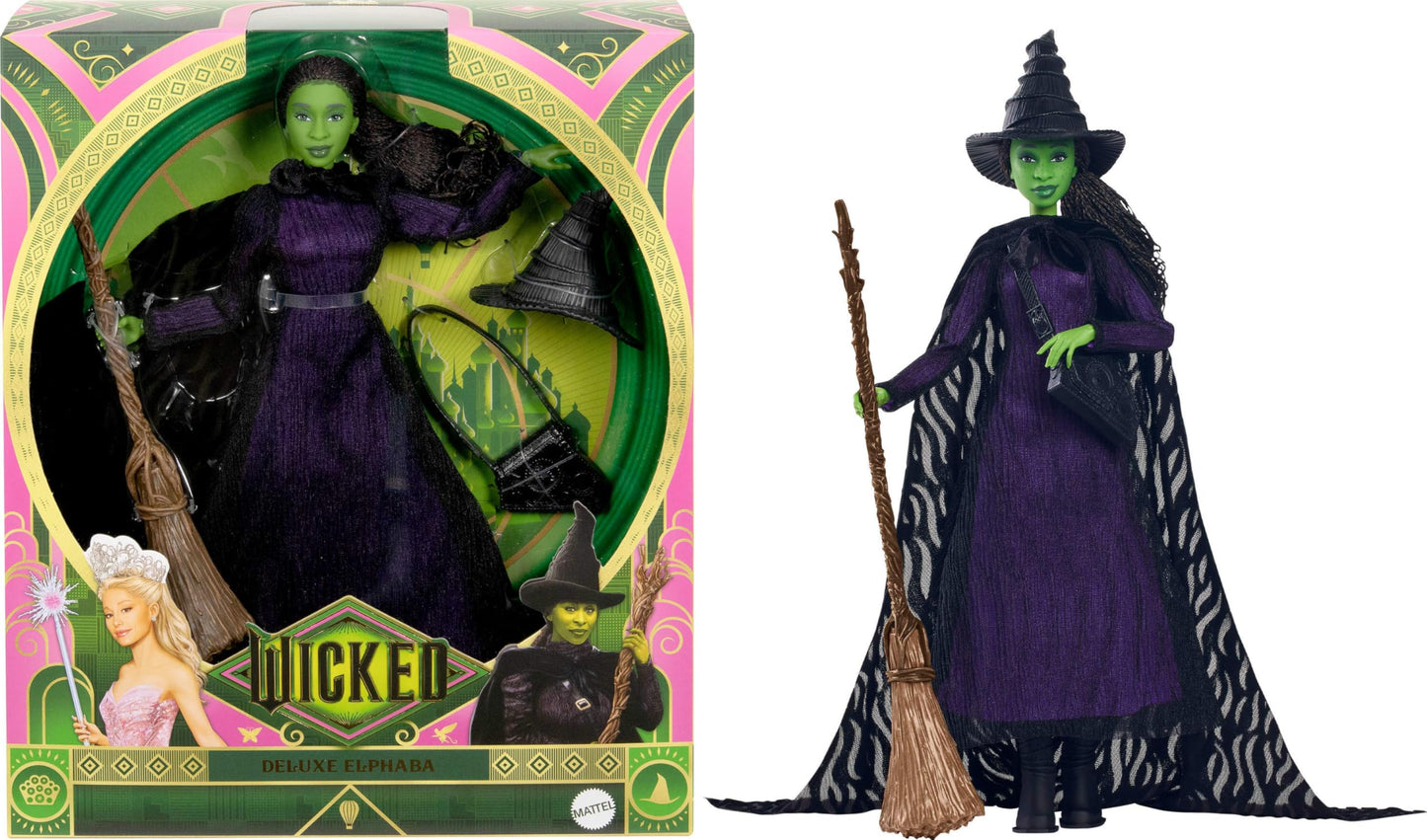 Mattel Universal Wicked Deluxe Glinda Fashion Doll & Accessories Including Crown & Scepter, Movie-Inspired Look with Posability