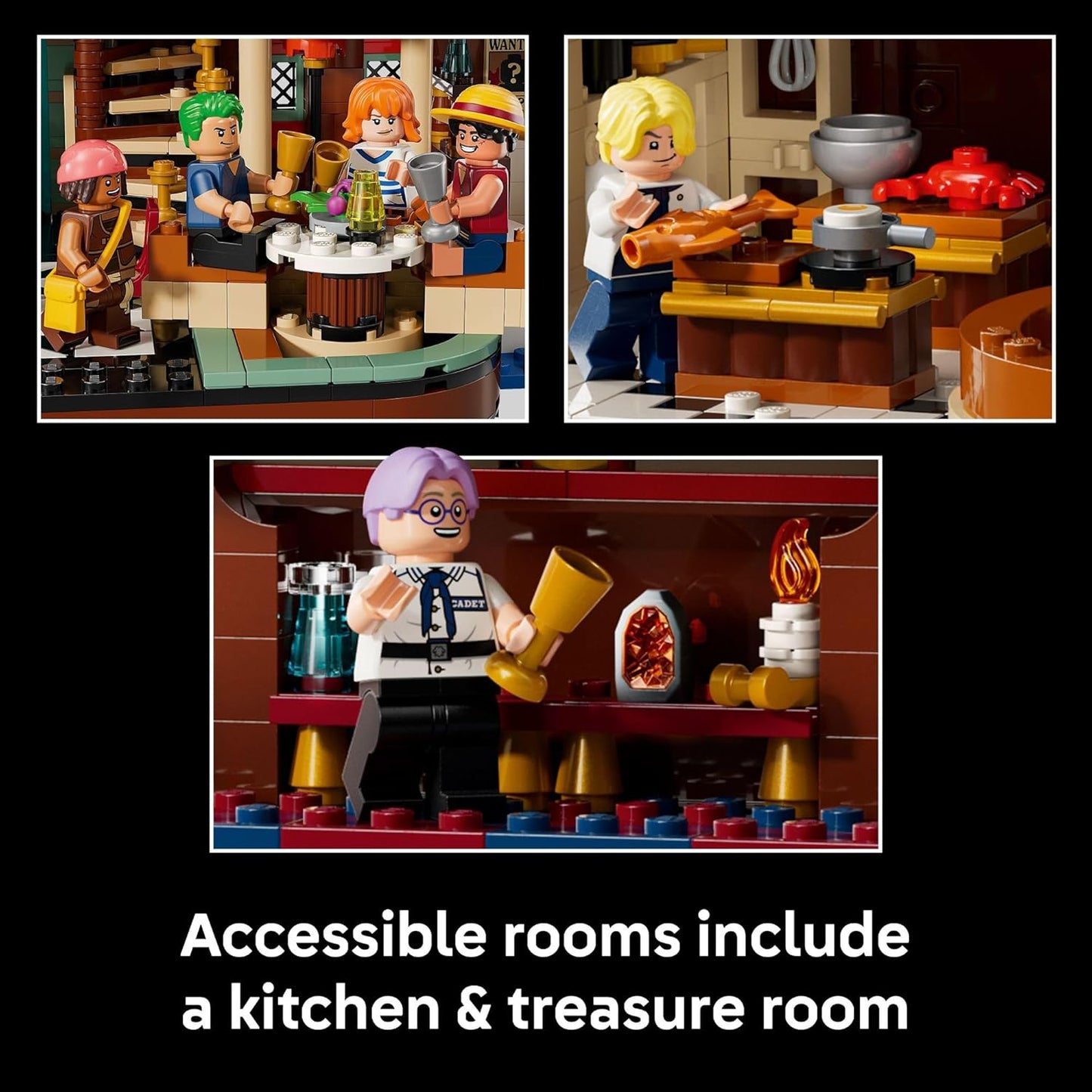 LEGO ONE Piece The Baratie Floating Restaurant Building Set for Adults - Collectible Building Blocks for Anime Fans, 18+ - Arts and Crafts DIY Kit W/10 Minifigures - Gift Idea for Birthdays - 75640