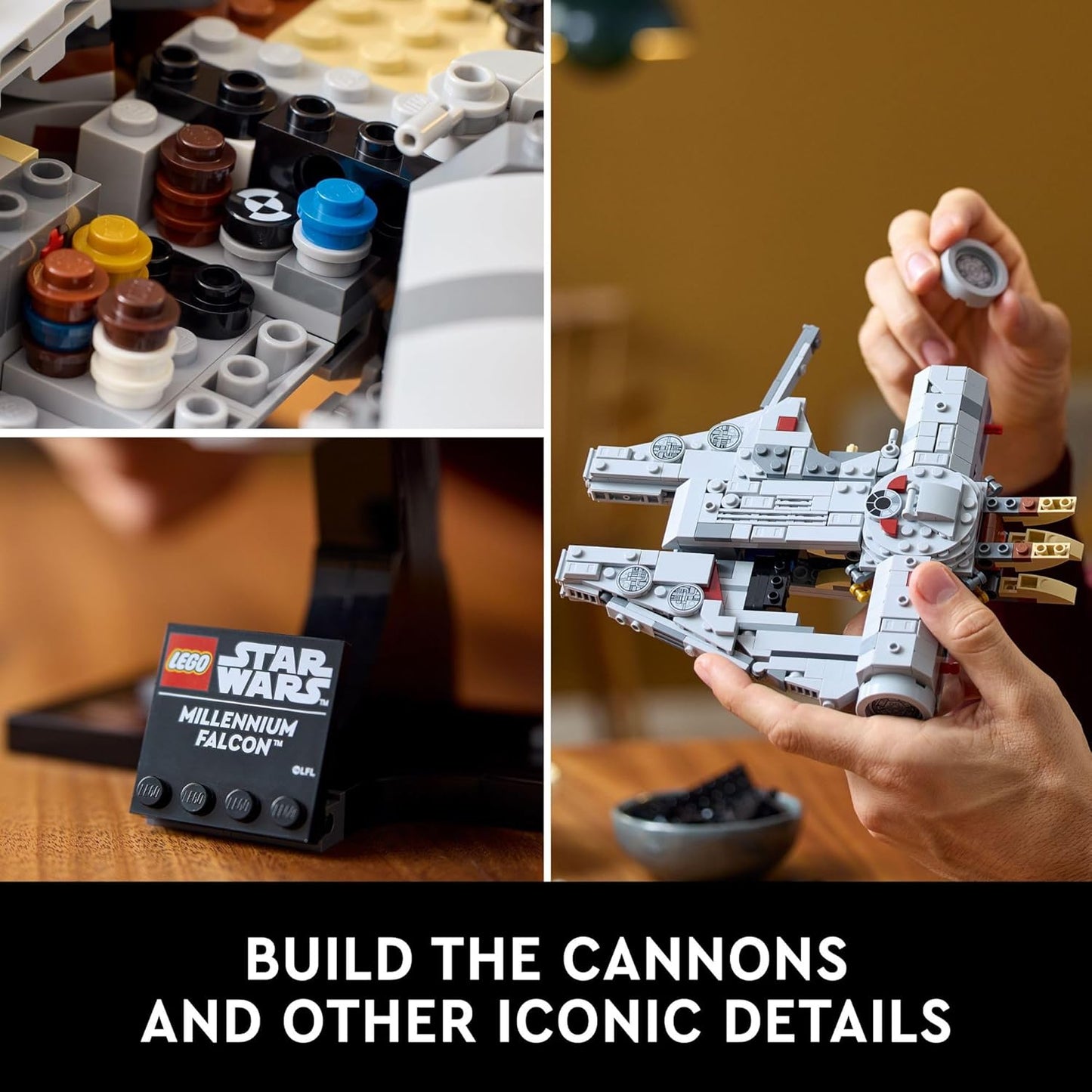 LEGO Star Wars Millennium Falcon A New Hope 25th Anniversary Collectable Model - DIY Building Sets for Adults, Men & Women, Ages 18+ - Comes with Display Stand - Star Wars Gift - 75375