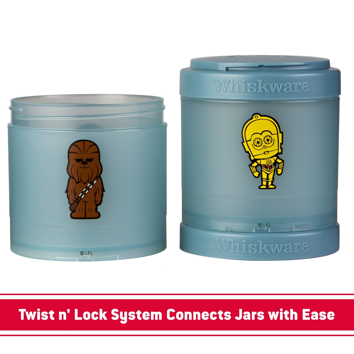 Whiskware Star Wars Stackable Snack Pack, Darth Vader & Storm Trooper