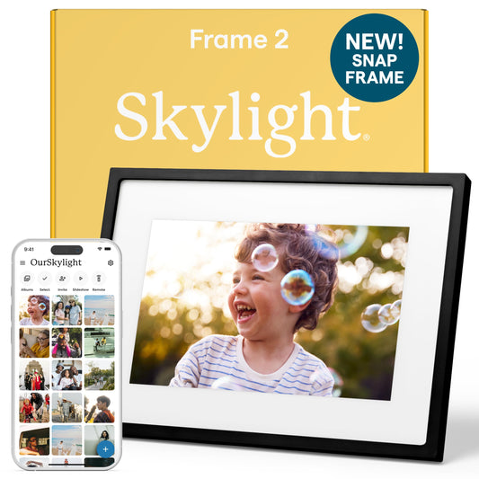 Skylight Frame – WiFi Digital Picture Frame Customer Support, Touch Screen Digital Photo Frame with Easy Setup, Photo Gifts for Parents and Grandparents - 10 Inch Black