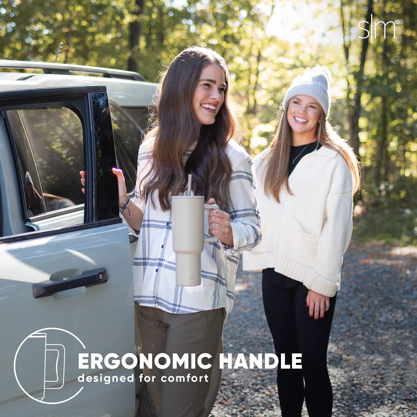 Simple Modern Wicked Signature Voyager | 16oz Travel Coffee Mug Tumbler with 360° Lid | Gifts for Women Men | Ceramic-Lined Insulated Stainless Steel Cold Brew Iced Coffee Cup | Elphaba Florals