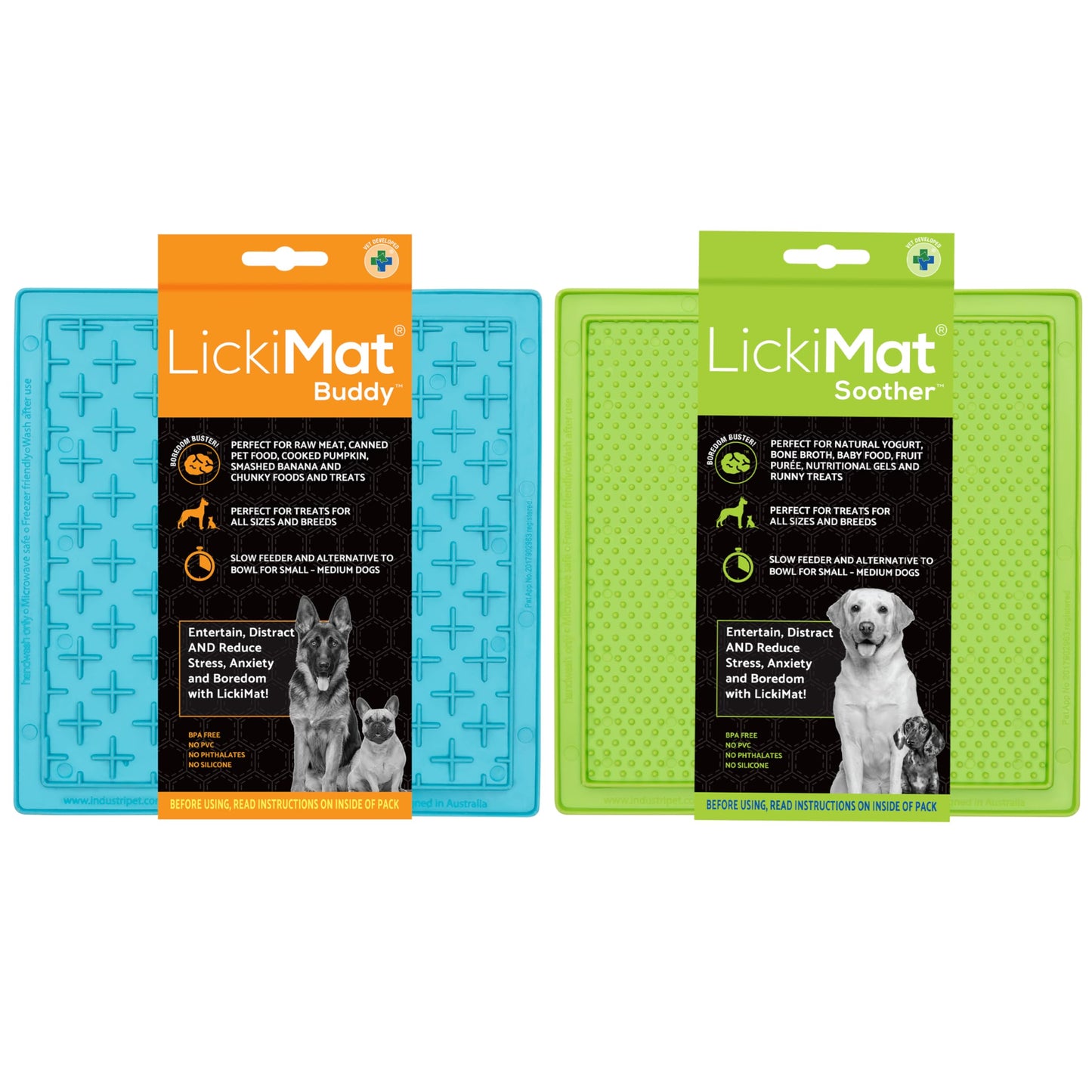 LickiMat Classic Soother Slow Feeder for Dogs Lick Mat Boredom Anxiety Reducer Perfect for Food Treats Yogurt Liquid Food Peanut Butter Fun Alternative to a Slow Feed Dog Bowl, Turquoise
