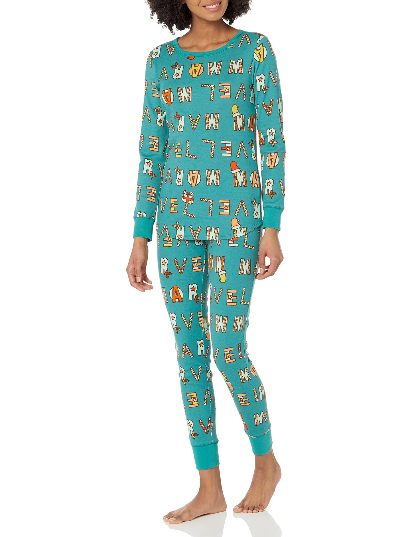 Amazon Essentials Disney | Marvel | Star Wars Women's Snug-Fit Cotton Pajama Sleepwear Sets