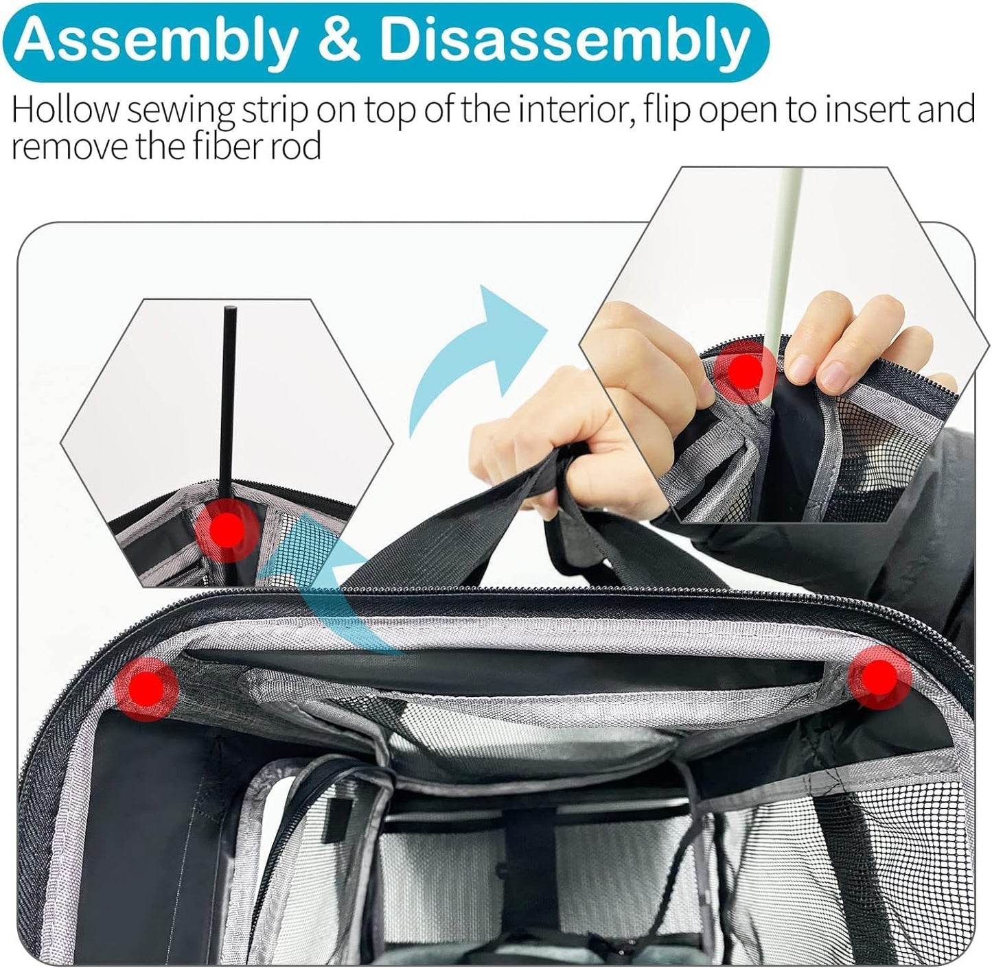 TSA Approved Pet Carrier for Small Cats Dogs, Travel Bag with Adequate Ventilation, 5 Mesh Windows, 3 Entrance, Locking Safety Zippers, Padded Shoulder and Carrying Strap, Small