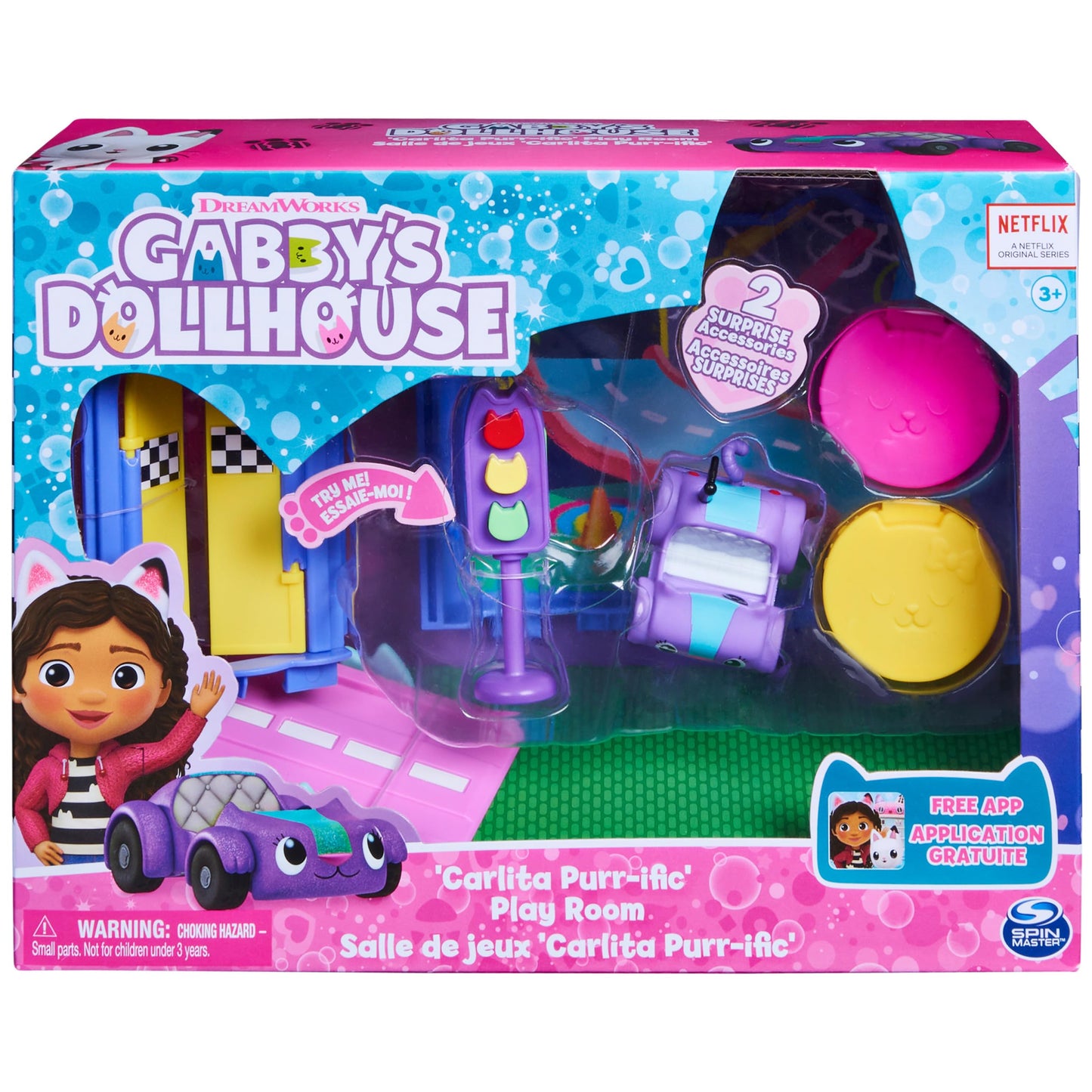 Gabby’s Dollhouse, Purrfect Dollhouse with 15 Pieces including Toy Figures, Furniture, Accessories and Sounds, Kids Toys for Ages 3 and up