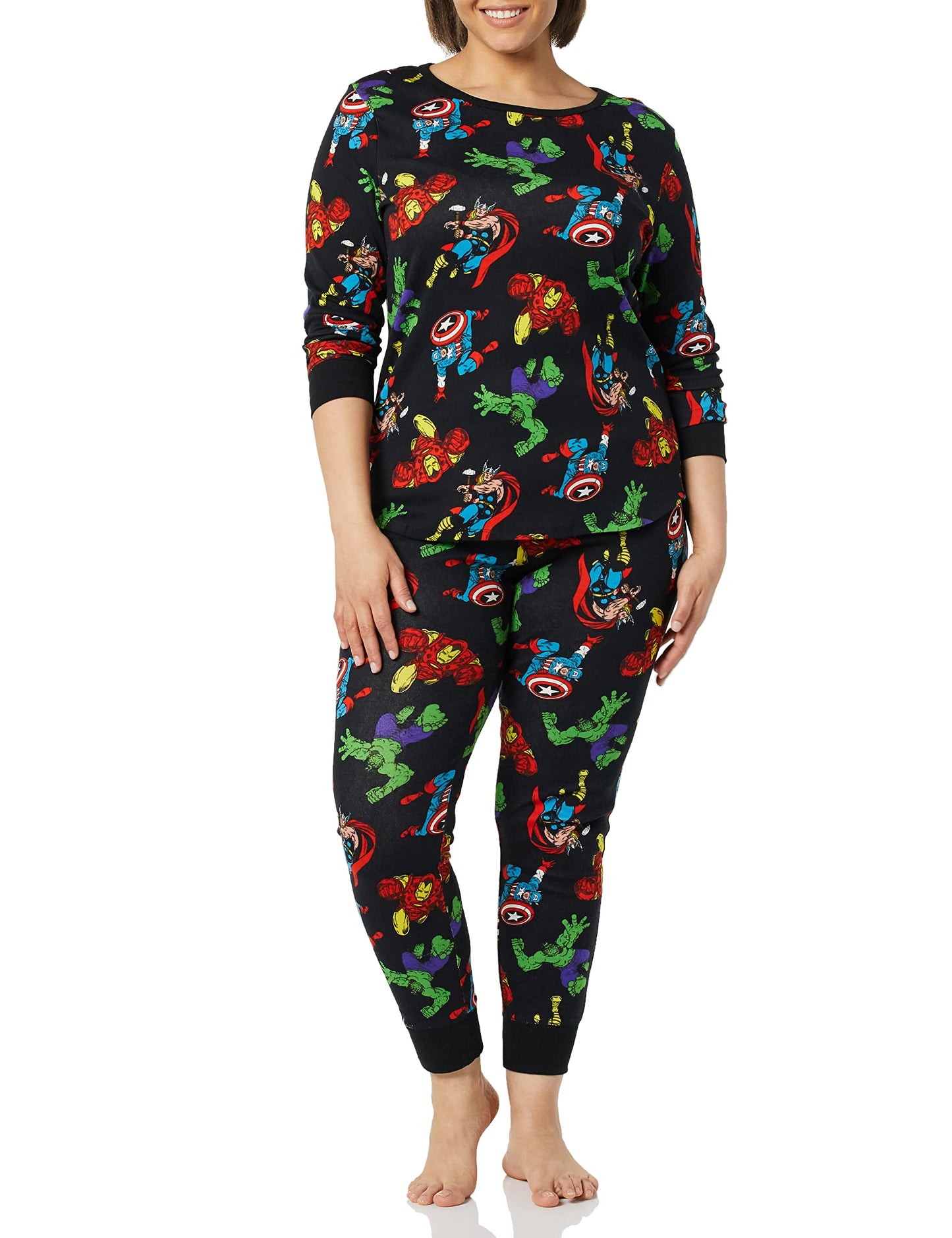 Amazon Essentials Disney | Marvel | Star Wars Women's Snug-Fit Cotton Pajama Sleepwear Sets