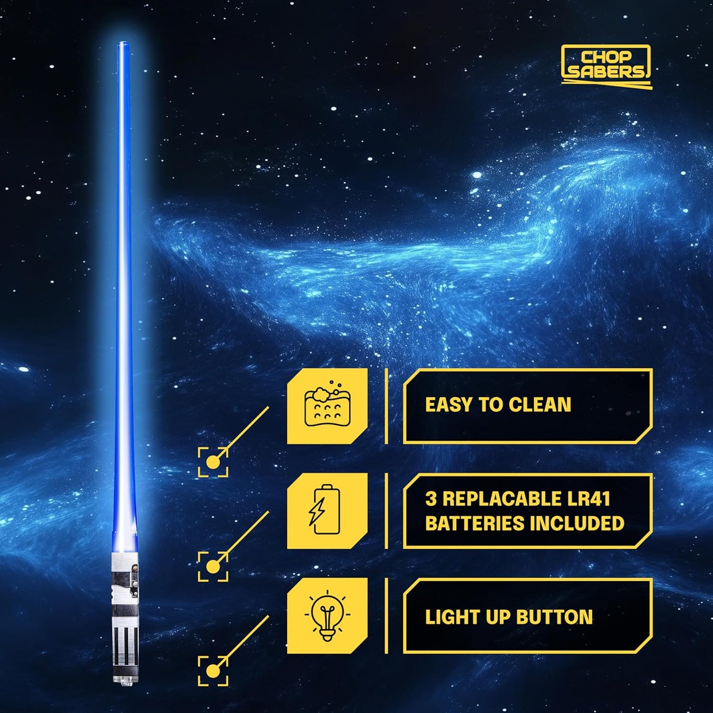 Lightsaber Chopsticks Star War Chopstick Light Up Lightsaber Chopsticks for Adults Saber Sticks Cool Chopstick Light Up Chop Sticks Light Saber Reusable Lightup Sabers Star War Gifts 2 Pairs Blue/Red