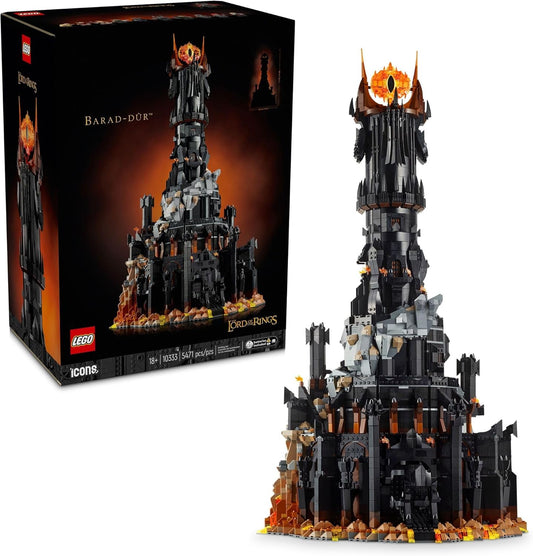 LEGO Icons Lord of The Rings Barad-dûr Building Set for Adults - Lord of The Rings Collectible for Fans - Includes 6 Minifigures - Gift for Men and Women - 10333