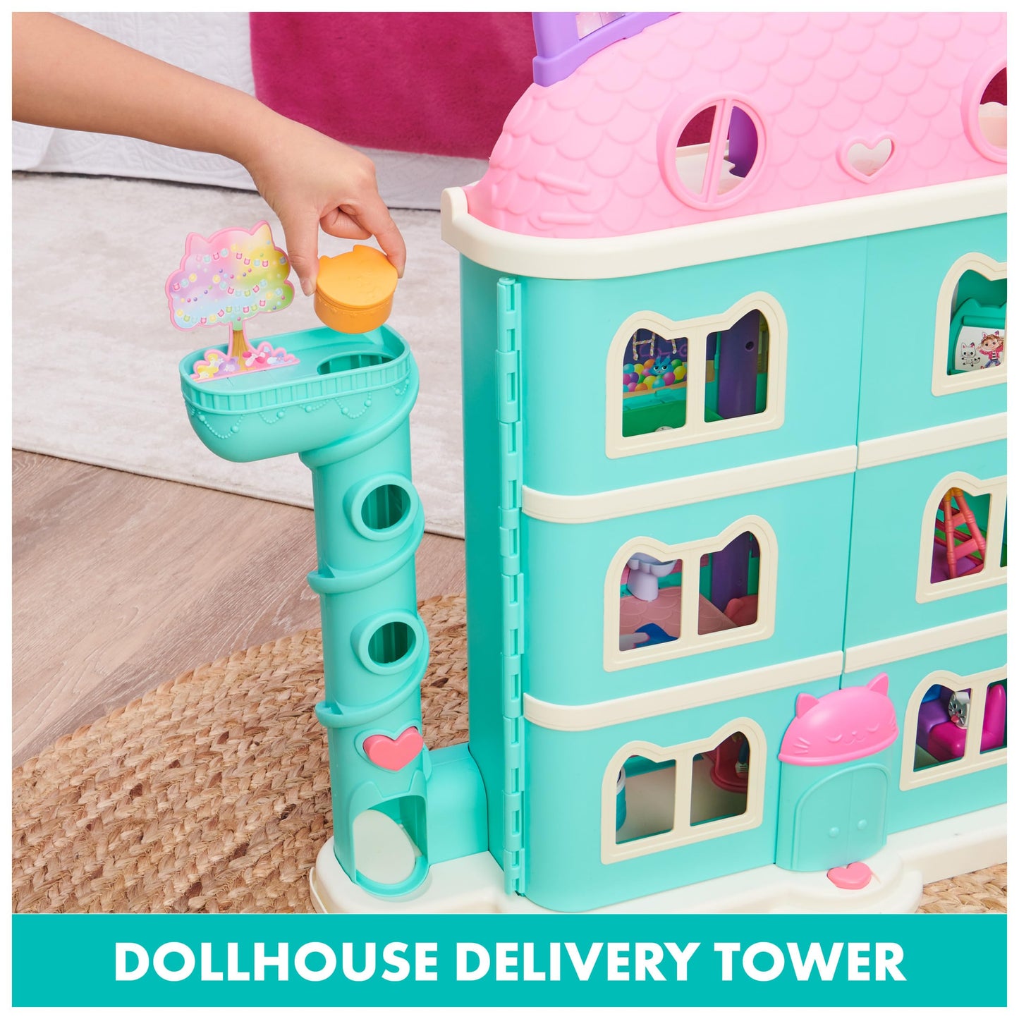 Gabby’s Dollhouse, Purrfect Dollhouse with 15 Pieces including Toy Figures, Furniture, Accessories and Sounds, Kids Toys for Ages 3 and up