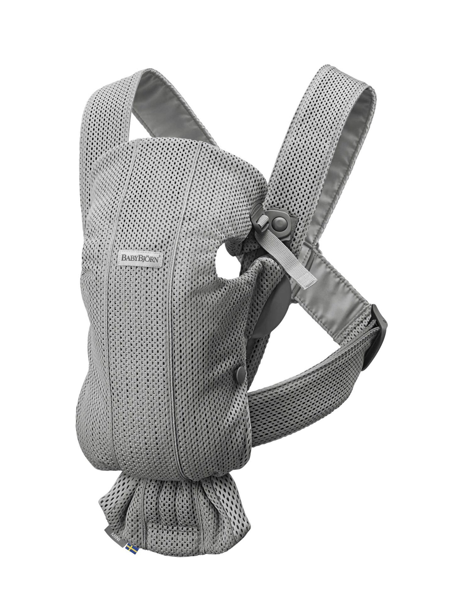 BabyBjörn Baby Carrier Mini, 3D Jersey, Light Beige | Newborn Carrier (7-25 lbs), Ergonomic, Easy-to-Use