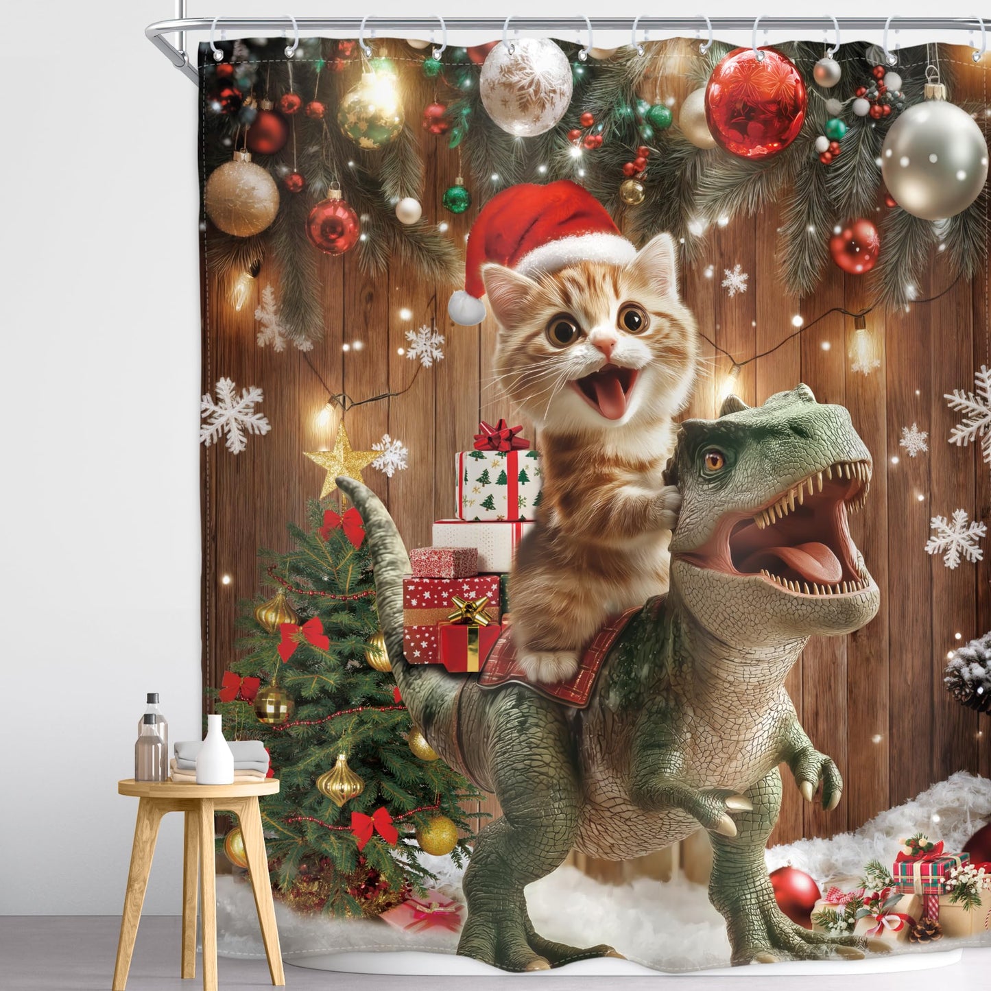 Homewelle Funny Dog Corgi Ocean Shower Curtain Riding Shark 72Wx72H Inch Sea Waves Seagull Fish Cool Animal Surfing Blue Cute Kids Waterproof Polyester Fabric Bathroom Bathtub