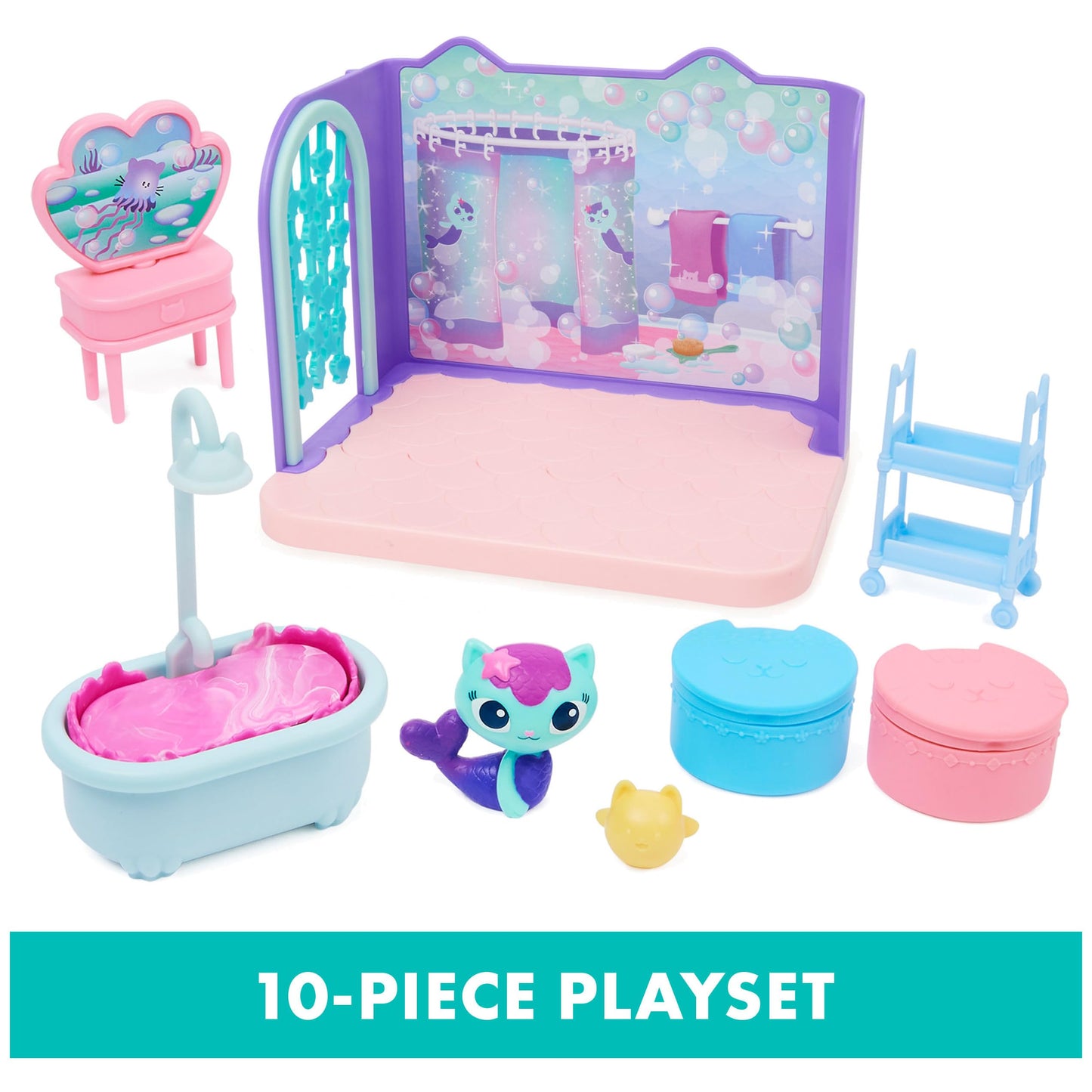 Gabby’s Dollhouse, Purrfect Dollhouse with 15 Pieces including Toy Figures, Furniture, Accessories and Sounds, Kids Toys for Ages 3 and up
