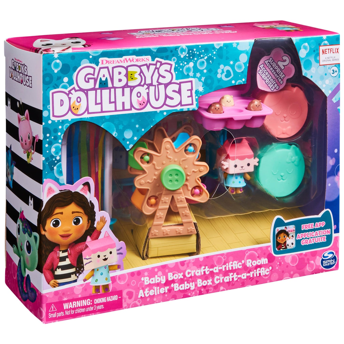 Gabby’s Dollhouse, Purrfect Dollhouse with 15 Pieces including Toy Figures, Furniture, Accessories and Sounds, Kids Toys for Ages 3 and up
