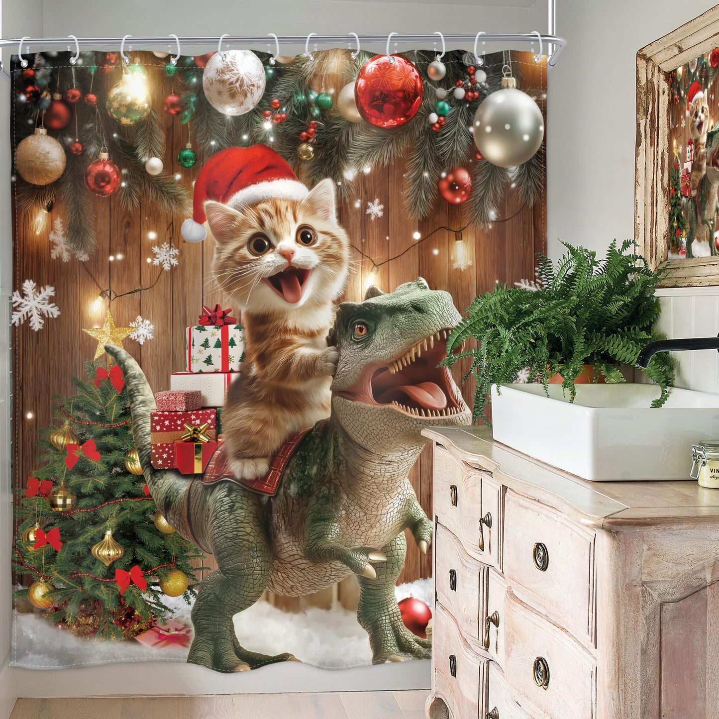 Homewelle Funny Dog Corgi Ocean Shower Curtain Riding Shark 72Wx72H Inch Sea Waves Seagull Fish Cool Animal Surfing Blue Cute Kids Waterproof Polyester Fabric Bathroom Bathtub