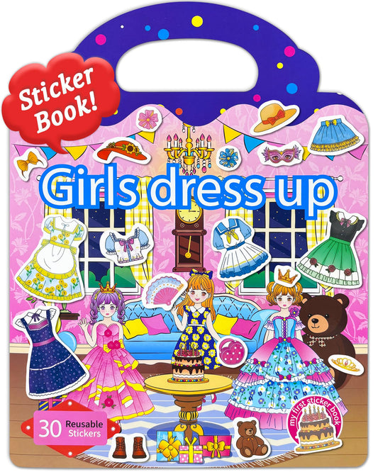 Benresive Reusable Sticker Book for Toddlers 2-4 Years, Fun Travel Stickers for Kids, Waterproof Sticker Books for Toddlers 1-3, Crafts Activities for Toddler 1-3 2-4 3-5 - Vehicle