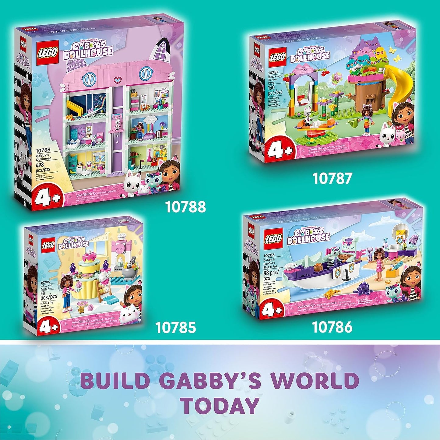LEGO Gabby's Dollhouse Building Toy - Pretend Play Toy Figures & Playsets for Girls & Boys, Ages 4+ Years - Gift for Christmas - 8 Room Dollhouse W/ 4 Minifigures - 10788