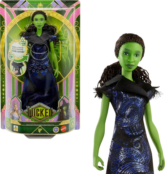 Mattel Universal Pictures’ Wicked: for Good Singing Elphaba Fashion Doll with Removable Outfit, Inspired by The Movie, Sings “for Good” in English
