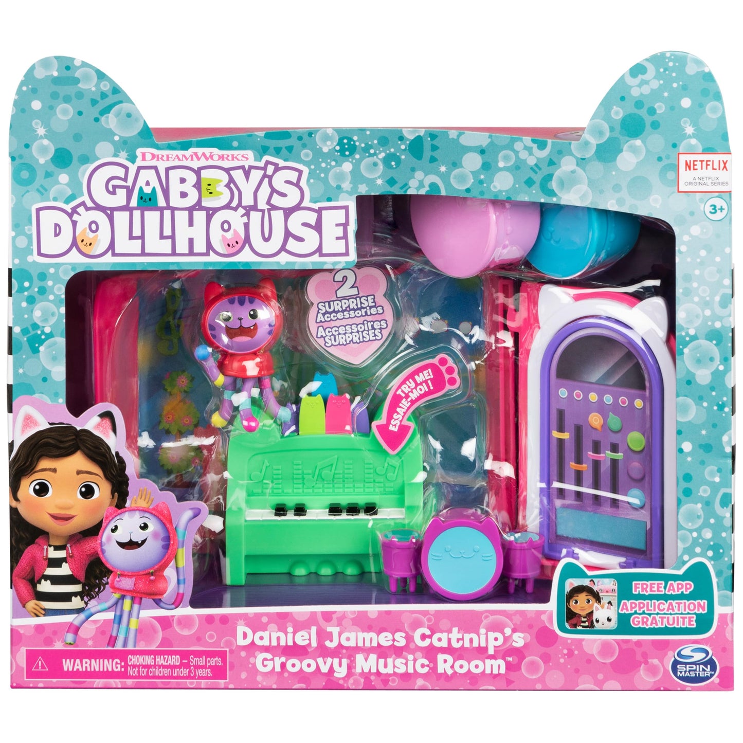 Gabby’s Dollhouse, Purrfect Dollhouse with 15 Pieces including Toy Figures, Furniture, Accessories and Sounds, Kids Toys for Ages 3 and up